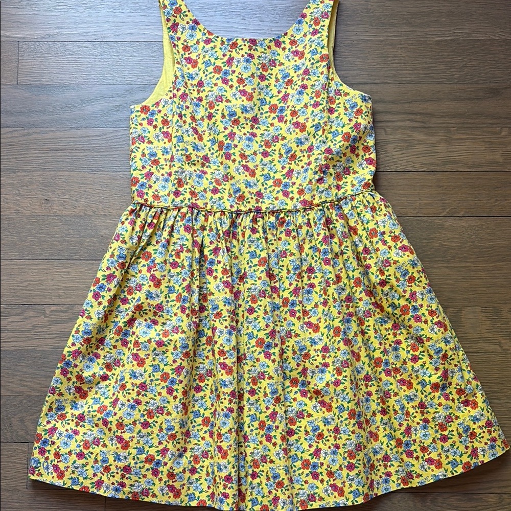 Yellow Floral Cotton Sundress for Girls
